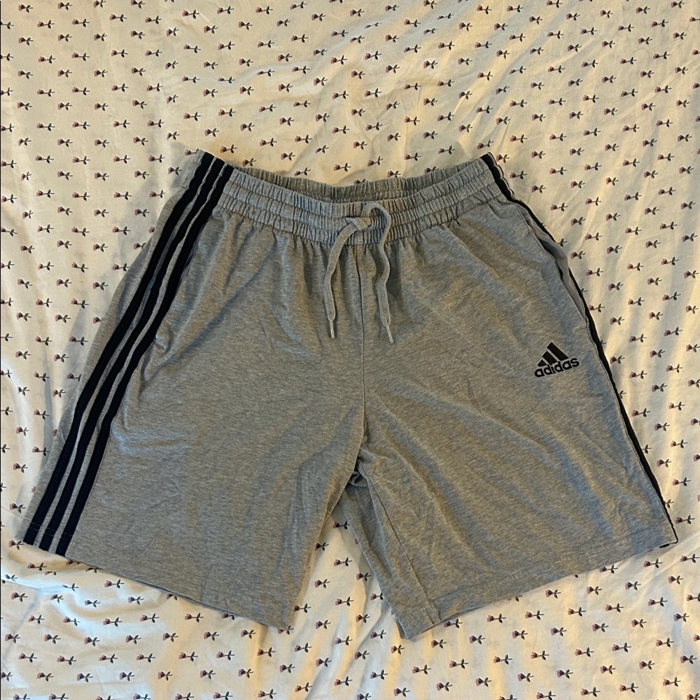 Men’s Gray Adidas Athletic Shorts